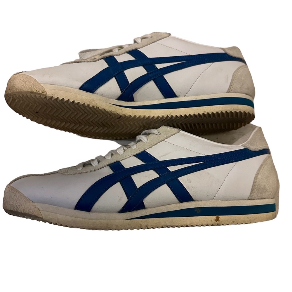 Onitsuka Tiger US Men’s 9.5 white w blue striping - ASICS